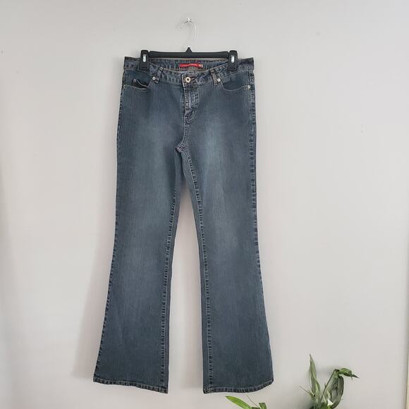 Guess Stretch Denim Blue Bootleg Jeans 31 - Picture 1 of 9